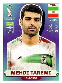 Mehdi Taremi Iran samolepka Panini World Cup 2022 Silver version #IRN20