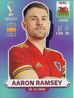 Aaron Ramsey Wales samolepka Panini World Cup 2022 Silver version #WAL14