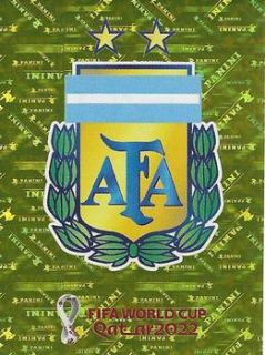 Team Logo Argentina samolepka Panini World Cup 2022 Silver version #ARG02