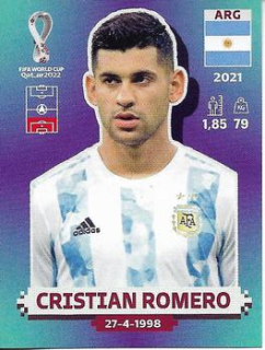 Cristian Romero Argentina samolepka Panini World Cup 2022 Silver version #ARG09