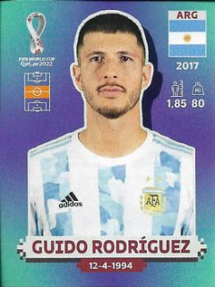 Guido Rodriguez Argentina samolepka Panini World Cup 2022 Silver version #ARG14