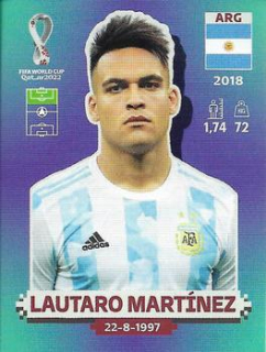 Lautaro Martinez Argentina samolepka Panini World Cup 2022 Silver version #ARG19