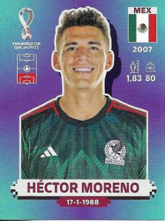 Hector Moreno Mexico samolepka Panini World Cup 2022 Silver version #MEX08
