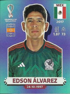 Edson Alvarez Mexico samolepka Panini World Cup 2022 Silver version #MEX11