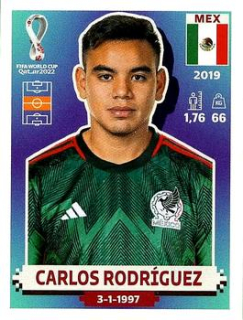 Carlos Rodriguez Mexico samolepka Panini World Cup 2022 Silver version #MEX17