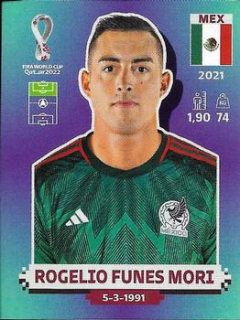 Rogelio Funes Mori Mexico samolepka Panini World Cup 2022 Silver version #MEX18