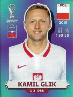 Kamil Glik Poland samolepka Panini World Cup 2022 Silver version #POL08