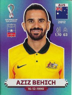 Aziz Behich Australia samolepka Panini World Cup 2022 Silver version #AUS05