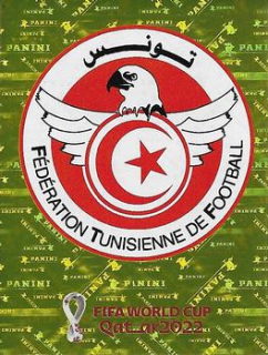 Team Logo Tunisia samolepka Panini World Cup 2022 Silver version #TUN02