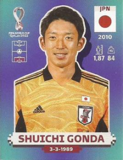 Shuichi Gonda Japan samolepka Panini World Cup 2022 Silver version #JPN03