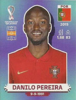 Danilo Pereira Portugal samolepka Panini World Cup 2022 Silver version #POR13