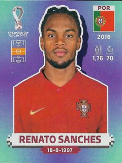 Renato Sanches Portugal samolepka Panini World Cup 2022 Silver version #POR15