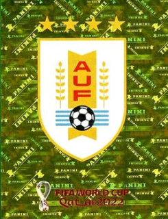 Team Logo Uruguay samolepka Panini World Cup 2022 Silver version #URU02