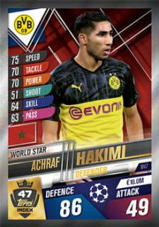 Achraf Hakimi Borussia Dortmund Topps Match Attax 101 2019/20 World Star #W47