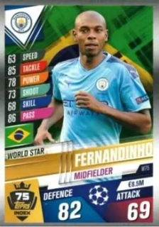 Fernandinho Manchester City Topps Match Attax 101 2019/20 World Star #W75