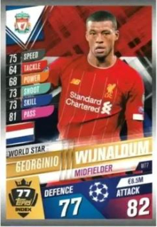 Georginio Wijnaldum Liverpool Topps Match Attax 101 2019/20 World Star #W77