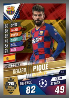 Gerard Pique FC Barcelona Topps Match Attax 101 2019/20 World Star #W78