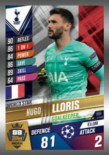 Hugo Lloris Tottenham Hotspur Topps Match Attax 101 2019/20 World Star #W88