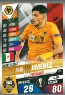 Raul Jimenez Wolverhampton Wanderers Topps Match Attax 101 2019/20 World Star #W96