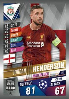 Jordan Henderson Liverpool Topps Match Attax 101 2019/20 Club Hero #CH02