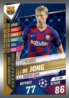 Frenkie de Jong FC Barcelona Topps Match Attax 101 2019/20 Collectors Team of the Season #TS07