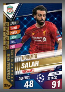 Mohamed Salah Liverpool Topps Match Attax 101 2019/20 Collectors Team of the Season #TS11