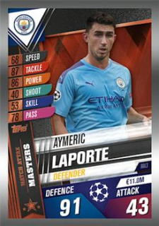 Aymeric Laporte Manchester City Topps Match Attax 101 2019/20 Match Attax Masters #MA03