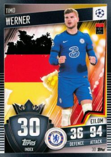 Timo Werner Chelsea Topps Match Attax 101 2020/21 #30