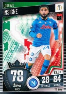 Lorenzo Insigne SSC Napoli Topps Match Attax 101 2020/21 #78