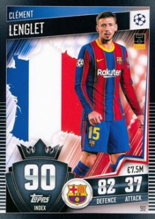 Clement Lenglet FC Barcelona Topps Match Attax 101 2020/21 #90