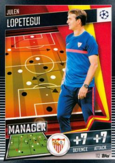 Julen Lopetegui Sevilla FC Topps Match Attax 101 2020/21 Manager #112
