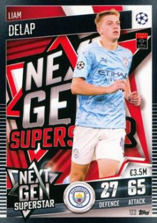 Liam Delap Manchester City Topps Match Attax 101 2020/21 Next Gen Superstar #122