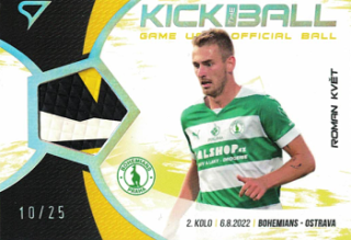 Roman Kvet Bohemians Praha SportZoo FORTUNA:LIGA 2022/23 1. serie Kick the Ball /25 #KB-RK