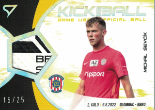 Michal Sevcik Brno SportZoo FORTUNA:LIGA 2022/23 1. serie Kick the Ball /25 #KB-MS