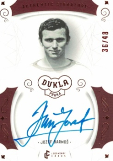 Jozef Barmos Dukla Praha Bravo Dukla Legendary Cards Authentic Signature Orange /48 #AS-BAJ