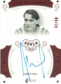 Marek Kincl Dukla Praha Bravo Dukla Legendary Cards Authentic Signature Orange /48 #AS-KIM