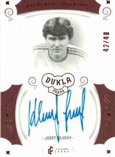 Josef Klucky Dukla Praha Bravo Dukla Legendary Cards Authentic Signature Orange /48 #AS-KLJ