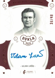 Viliam Lasso Dukla Praha Bravo Dukla Legendary Cards Authentic Signature Orange /48 #AS-LAV