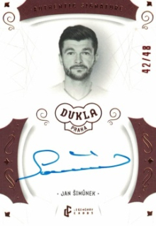 Jan Simunek Dukla Praha Bravo Dukla Legendary Cards Authentic Signature Orange /48 #AS-SIJ