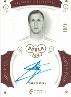 Tomas Berger Dukla Praha Bravo Dukla Legendary Cards Authentic Signature Gold Mat /11 #AS-BET