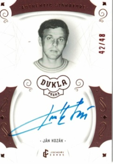 Jan Kozak Dukla Praha Bravo Dukla Legendary Cards Authentic Signature Orange /48 #AS-KON