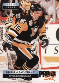 Shawn McEachern Pittsburgh Penguins Pro Set 1992/93  #237