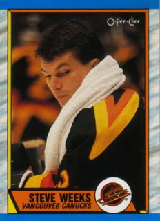 Steve Weeks Vancouver Canucks O-Pee-Chee 1989/90  #285