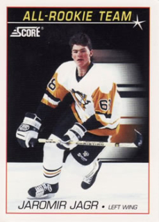 Jaromir Jagr Pittsburgh Penguins Score 1991/92 American All-Rookie Team #351