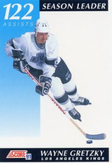 Wayne Gretzky - 122 Assists Los Angeles Kings Score 1991/92 American Season Leaders #405
