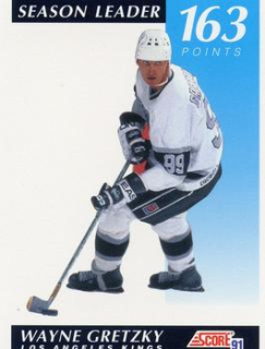 Wayne Gretzky - 163 Points Los Angeles Kings Score 1991/92 American Season Leaders #406