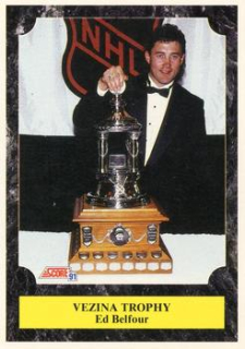 Ed Belfour (Vezina Trophy) Chicago Blackhawks Score 1991/92 American Trophy #431