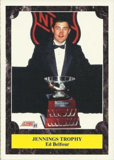 Ed Belfour (Jennings Trophy) Chicago Blackhawks Score 1991/92 American Trophy #433