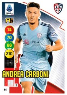 Andrea Carboni Cagliari 2021/22 Panini Calciatori Adrenalyn XL #44