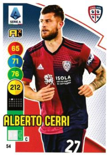 Alberto Cerri Cagliari 2021/22 Panini Calciatori Adrenalyn XL #54